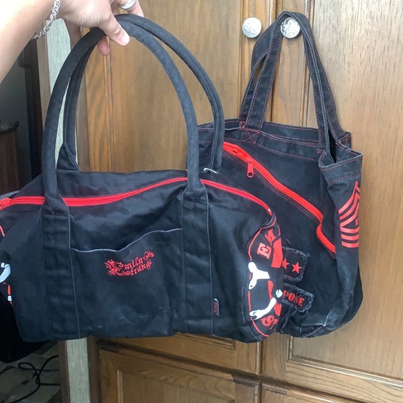 ♥️RARE Emily the strange bags DOUBLE TROUBLE 🖤 - Picture 1 of 14